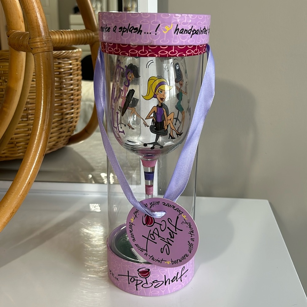 Painted Wine Glass